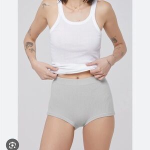 NakedCashmere - Gray Women's Ribbed Knit Shorts Size S